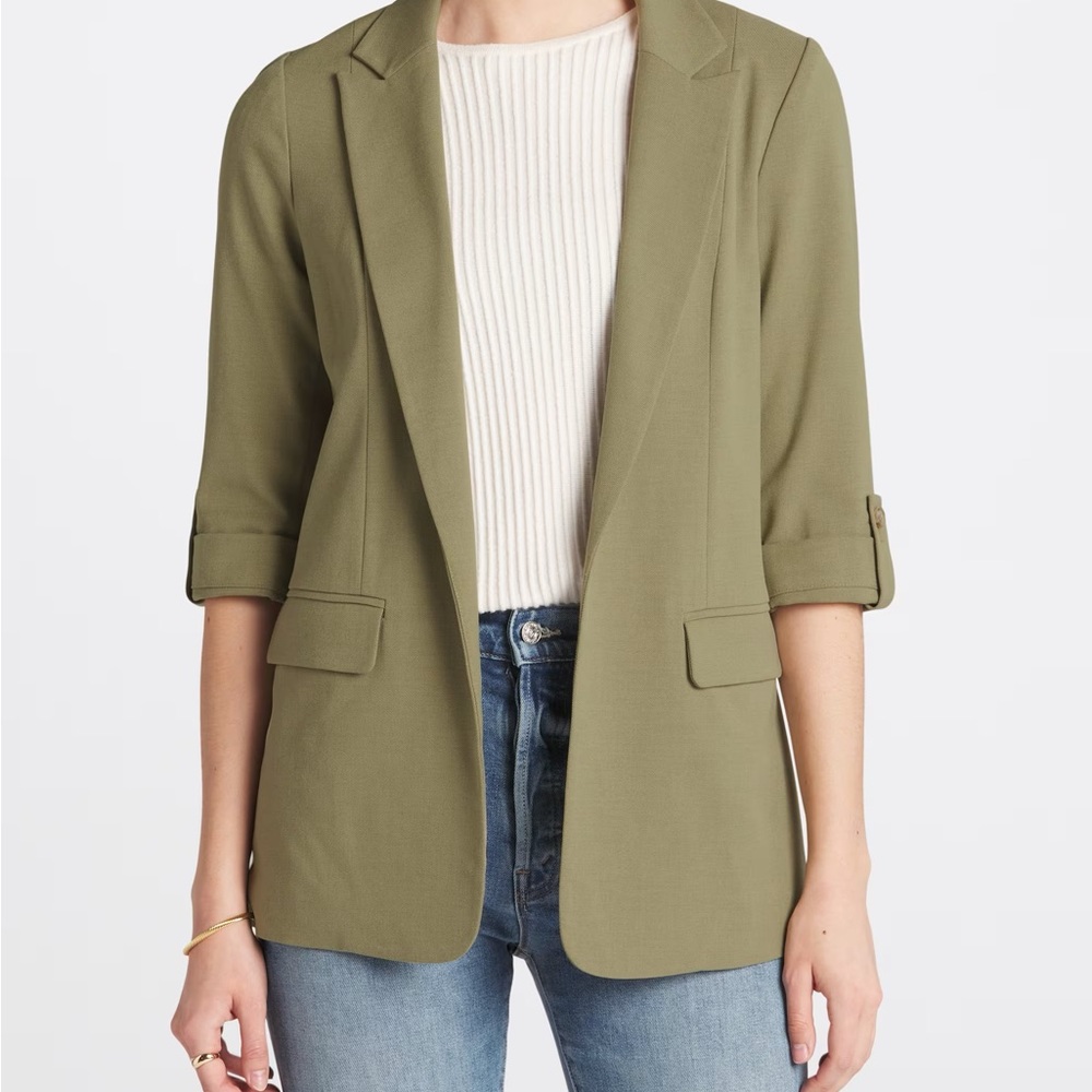 Boyfriend Oversized Olive Blazer - Picture 4 of 6